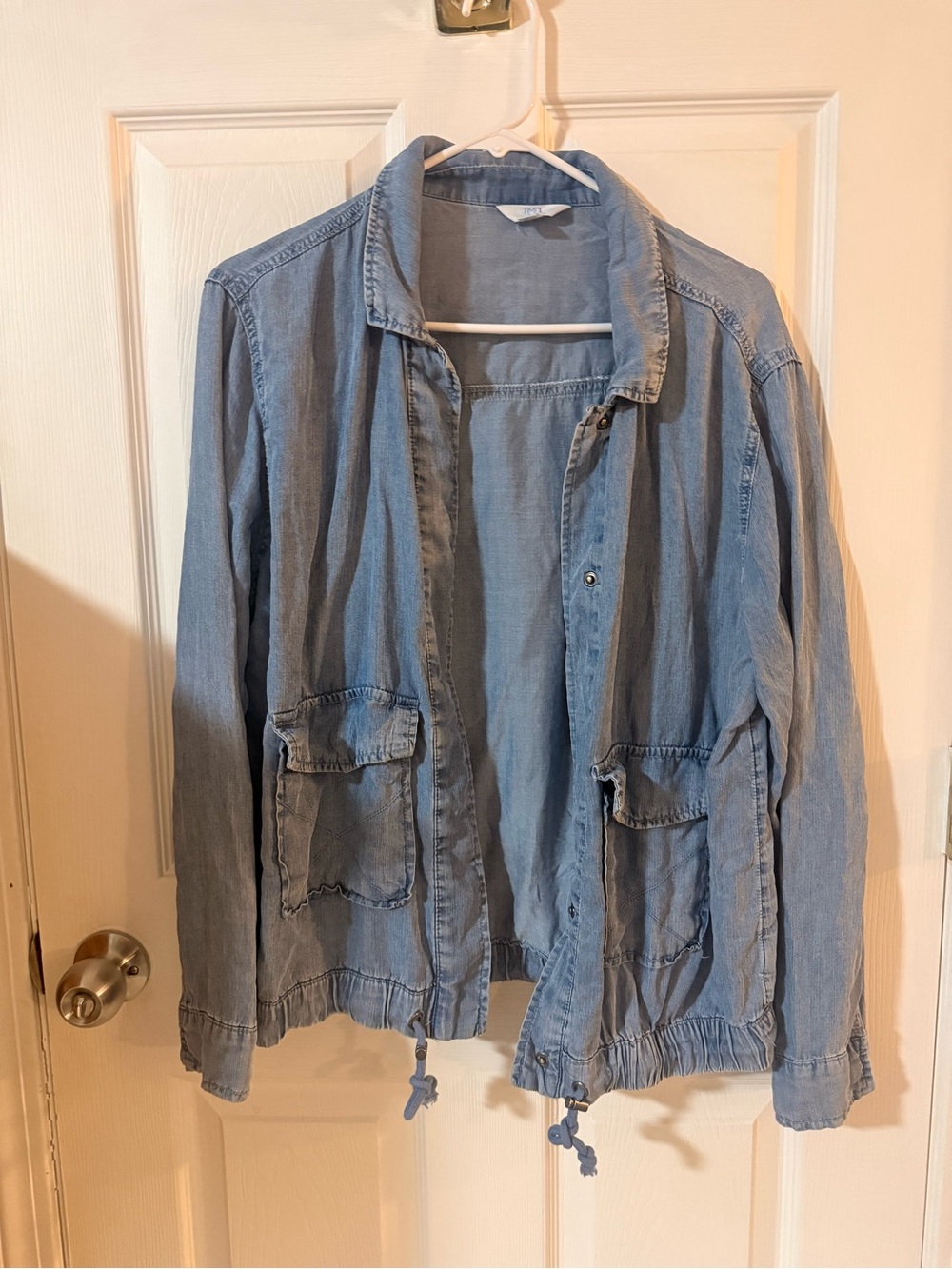 Time and Tru Lightweight Denim Utility Jacket